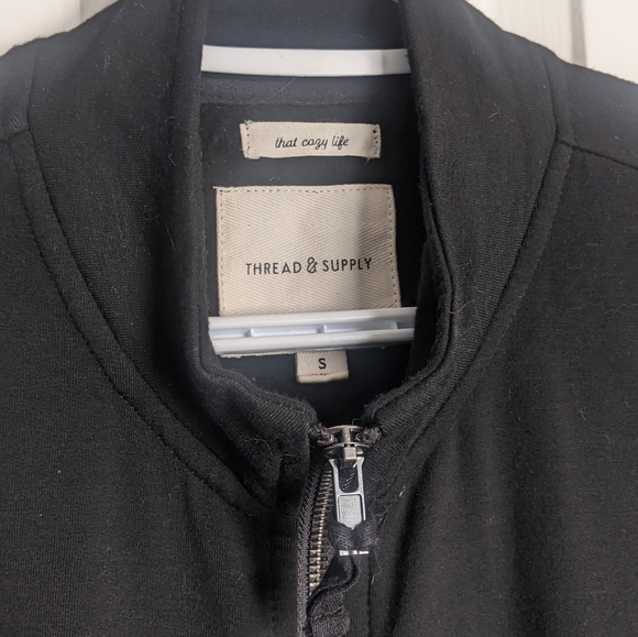 Thread & Supply Black Zip Up Sweater Size S - Picture 5 of 5